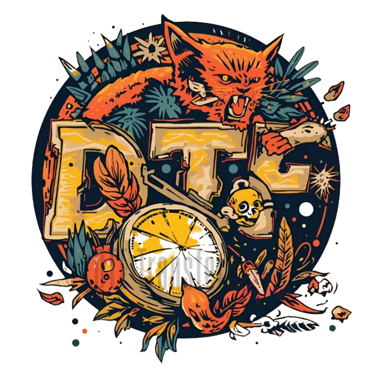 Illustration du design du transfert DTF